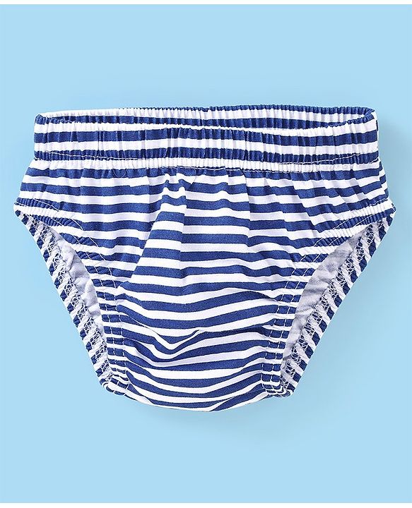 Babyhug 100% Cotton Antibacterial Space Print Briefs Pack of 5 - Blue & Red