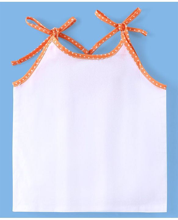 Babyhug 100% Cotton Tie Knot Sleeveless Jhablas Bunny & Elephant Print Pack of 5- White
