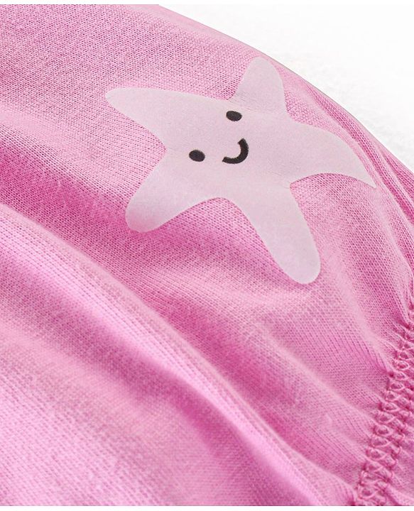 Babyhug 100% Cotton Knit Bloomers Stripes & Kitty Print Pack of 3 - Pink & Turquoise