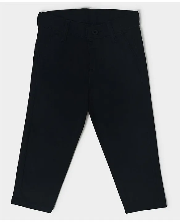 Men's Italian Cut Classic Fabric Trousers Navy Blue | STREETMODE ™