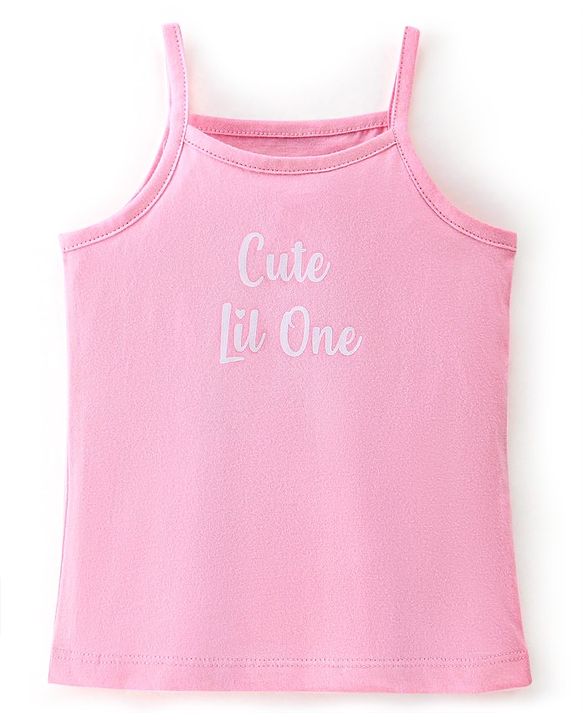 Babyhug 100% Cotton Sleeveless Slips Floral & Heart Print Pack of 3 - Pink Blue & Purple