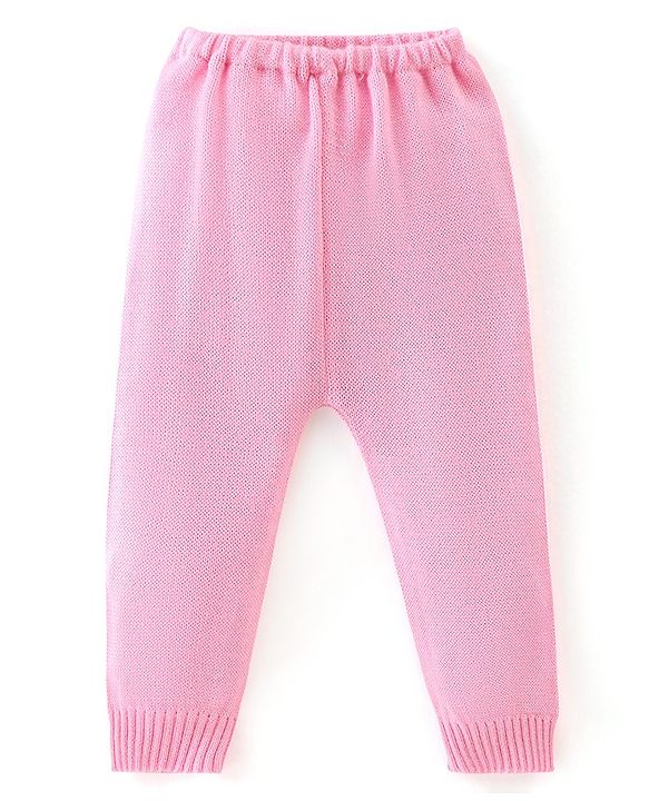 Babyhug Full Sleeves Sweater Set Bunny Design- Pink
