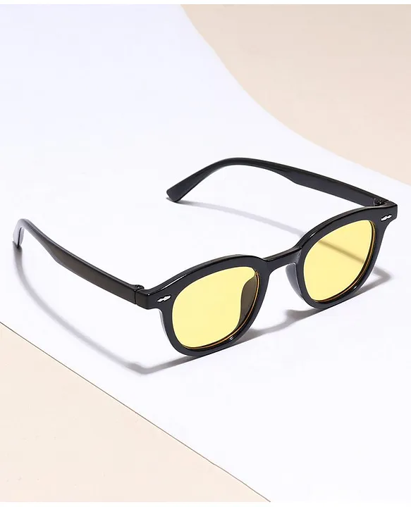 Arrow Mark Splash Ink Oval Sunglasses - Black – L&T Secrets
