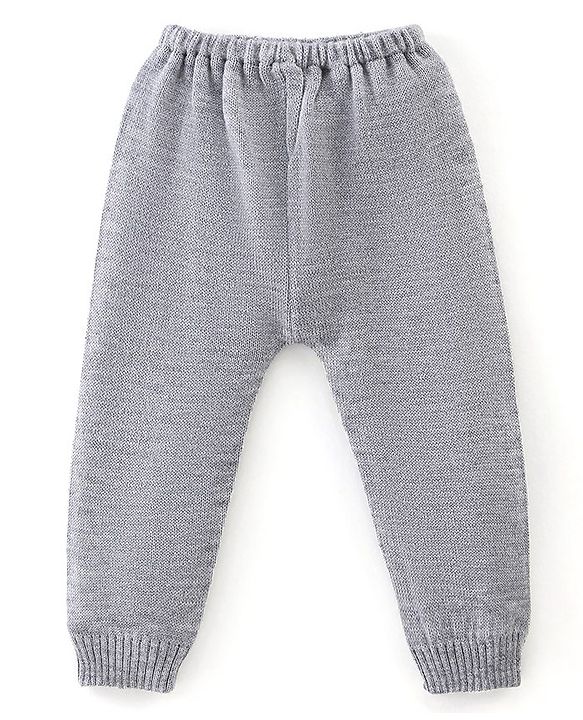 Babyhug Full Sleeves Sweater Set Bunny Design- Grey