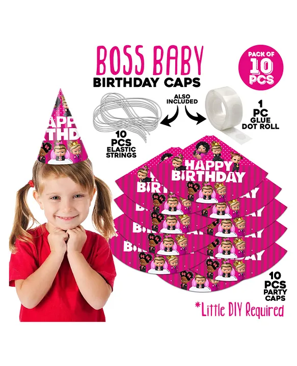 ZYOZI Boss Baby Girl Party for Boss Pink Girl Cake Toppers Baby Shower  Theme Party Cake Toppers Boss Baby Girl Happy Birthday Party Decoration  Cake