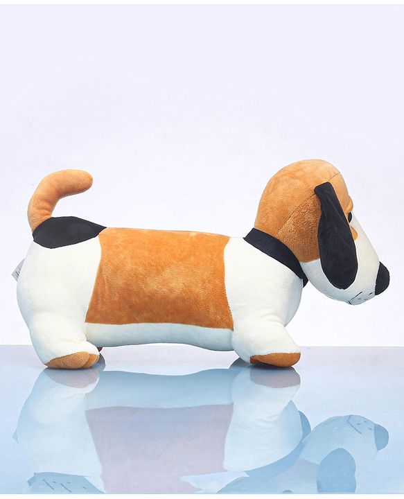 Babyhug Murphy Dog Soft Toy White & Brown -  Length 55 cm
