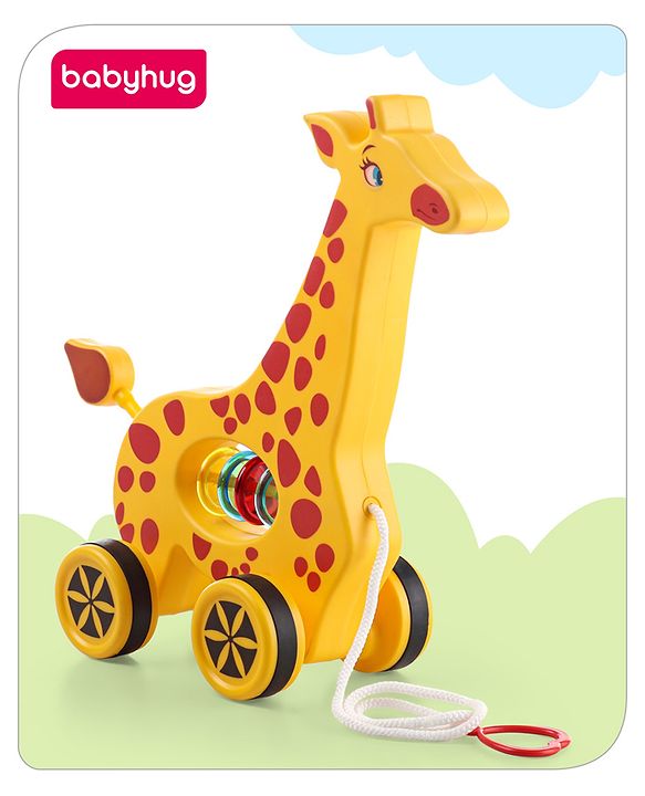 Babyhug Giraffe Pull Along Toy - Multicolor