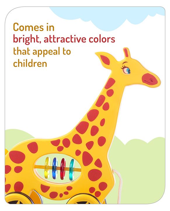 Babyhug Giraffe Pull Along Toy - Multicolor