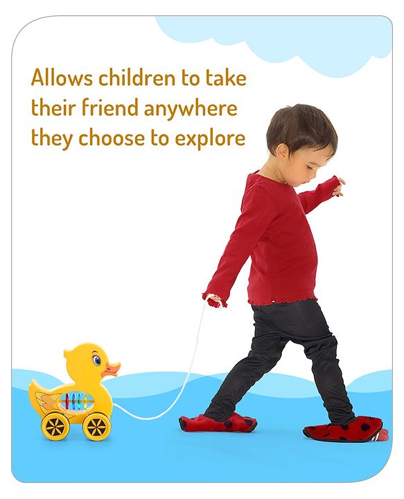 Babyhug Giraffe Pull Along Toy - Multicolor
