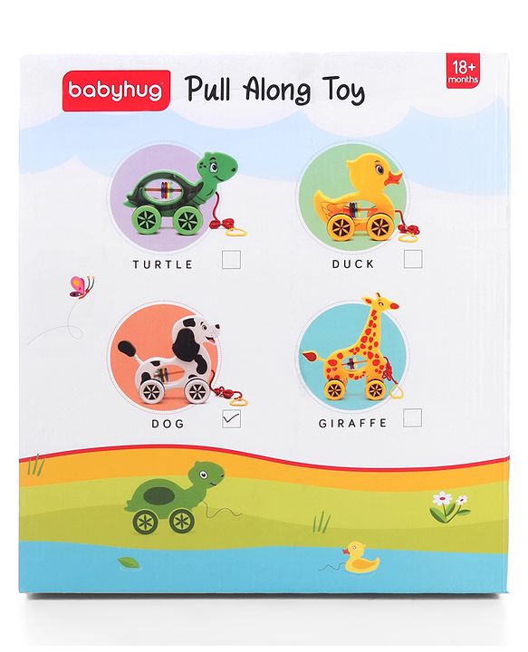 Babyhug Giraffe Pull Along Toy - Multicolor