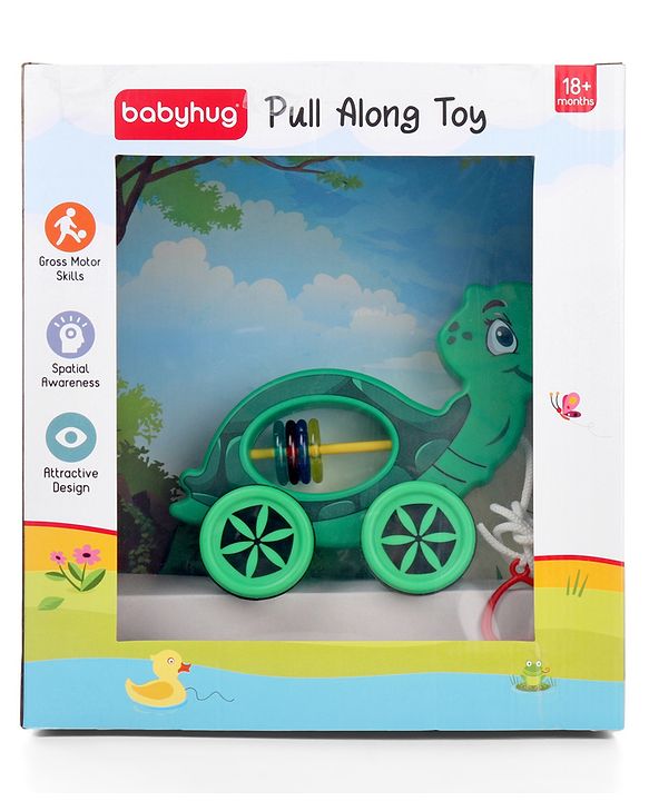 Babyhug Giraffe Pull Along Toy - Multicolor