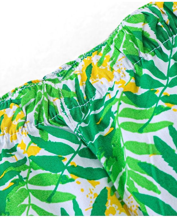 Babyhug Cotton Woven Boxers Leaf & Boat Print Pack Of 3- Yellow Green & Blue