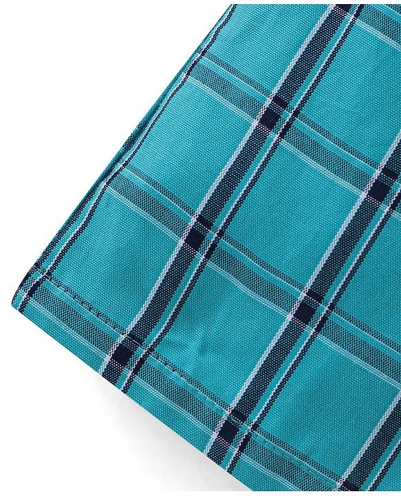 Babyhug Cotton Woven Elasticated Boxers with Checks & Boats Print Pack of 3 - Navy Blue & Yellow