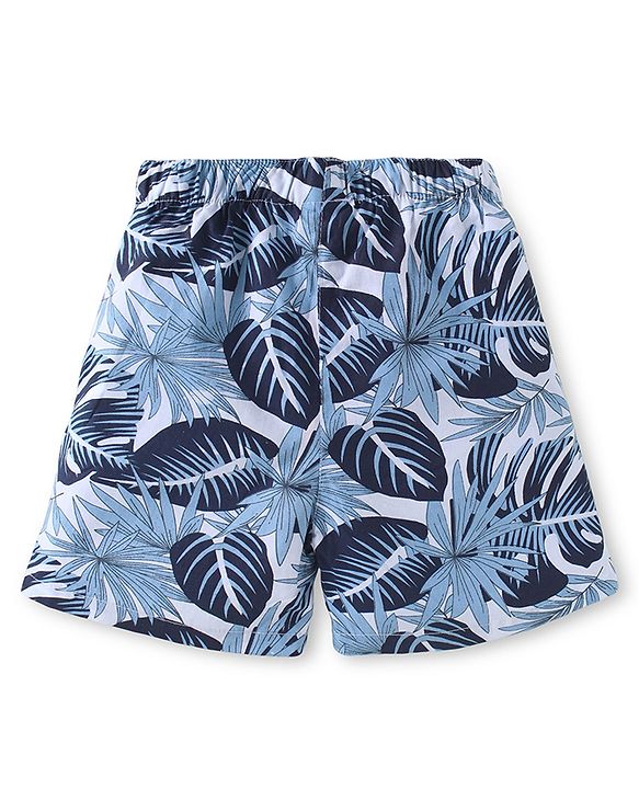 Babyhug Cotton Woven Regular Boxers Jungle Print Pack of 3 - Green & Blue