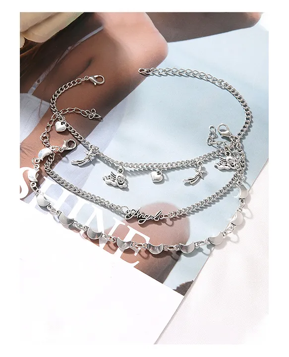 Silver Stainless Steel Catholic Designer 3-Pieces Bracelet Set For Men –  Manntara Co.