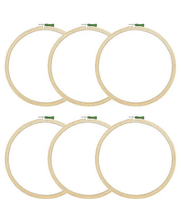 Vahvaa® Wooden Embroidery Hoop Ring Frame: Set of 4 pcs: for Cross Stitch  Craft, Sewing Tool, Embroidery. : Amazon.in: Home & Kitchen