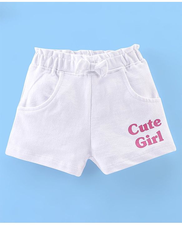 Babyhug 100% Cotton Knit Half Sleeves Top with Shorts Tie Dye Print - Pink & White