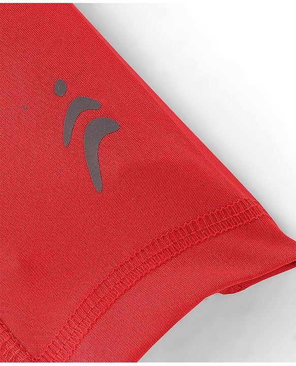 Pine Active Knee Length Solid Dyed Cycling Shorts - Red