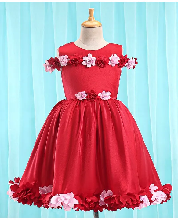 Baby frock red outlet colour