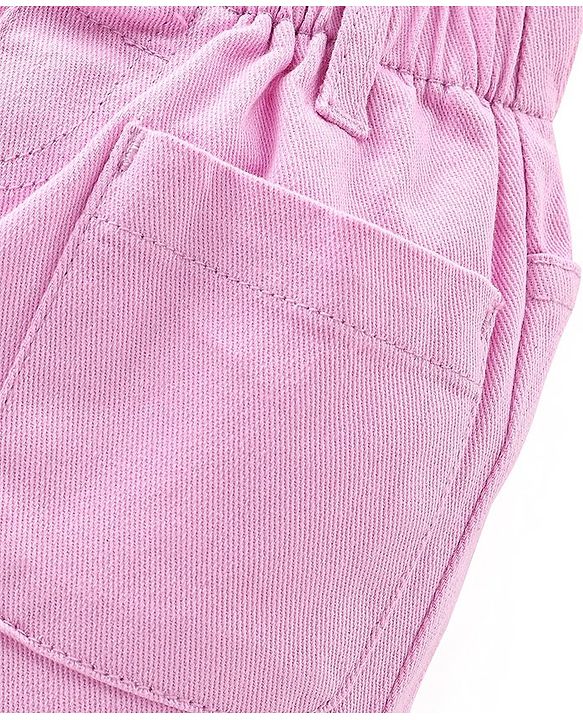 Babyhug Cotton Stretchable Capri Solid- Lilac
