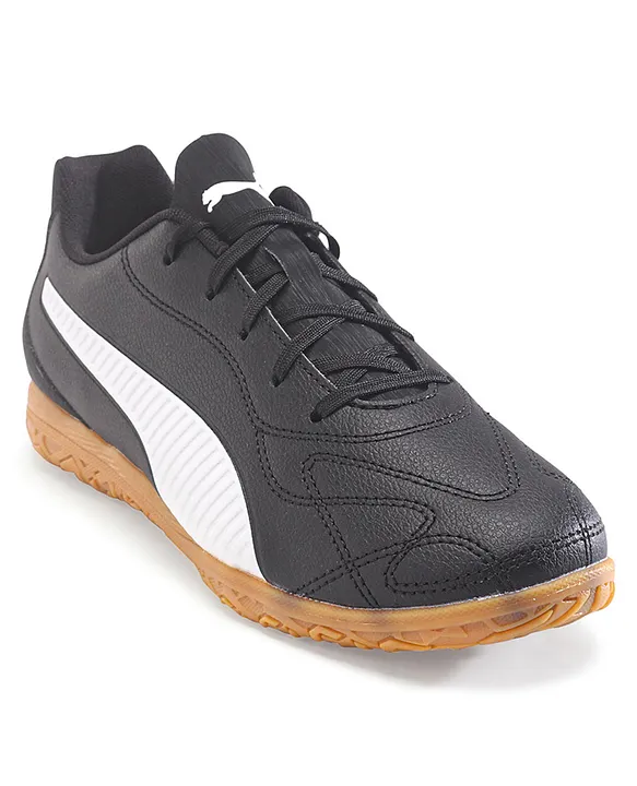  PUMA Men's Monarch IT Futsal Shoes, Black White, 12