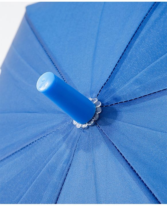 Babyhug Cartoon Animal Print Umbrella  Free Size - Navy Blue