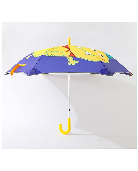 Babyhug Free Size Umbrella Dino Print - Blue & Yellow
