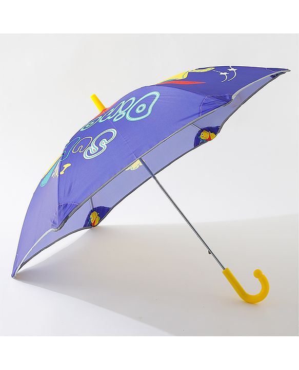 Babyhug Free Size Umbrella Dino Print - Blue & Yellow