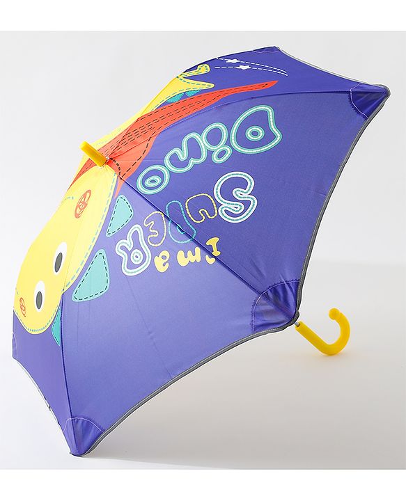 Babyhug Free Size Umbrella Dino Print - Blue & Yellow