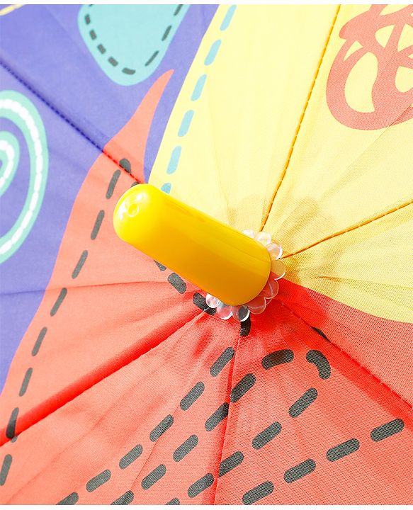Babyhug Free Size Umbrella Dino Print - Blue & Yellow