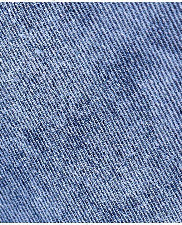 Babyhug Cotton Spandex Full Length Solid Color Stretchable Washed Denim Joggers - Blue