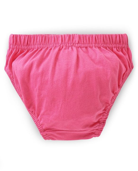 Babyhug 100% Cotton Knit Antibacterial Panties Stripes & Butterfly Print Pack of 3 - Pink & Blue