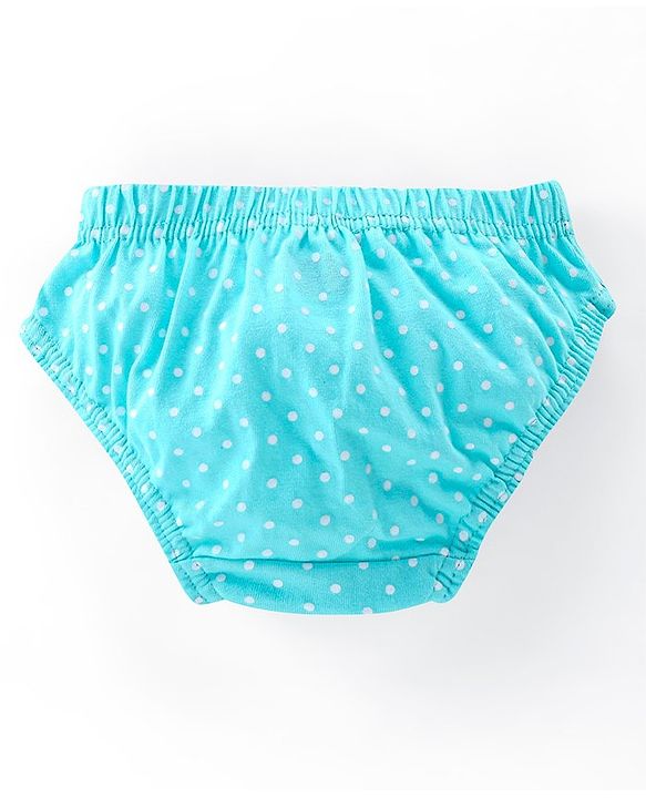 Babyhug 100% Cotton Antibacterial Panties Polka Dot Print Pack of 5 - Pink Blue & Yellow