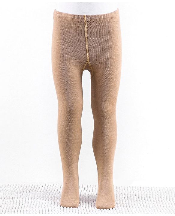 Cute Walk by Babyhug Antibacterial Solid Footed Tights - Skin Color