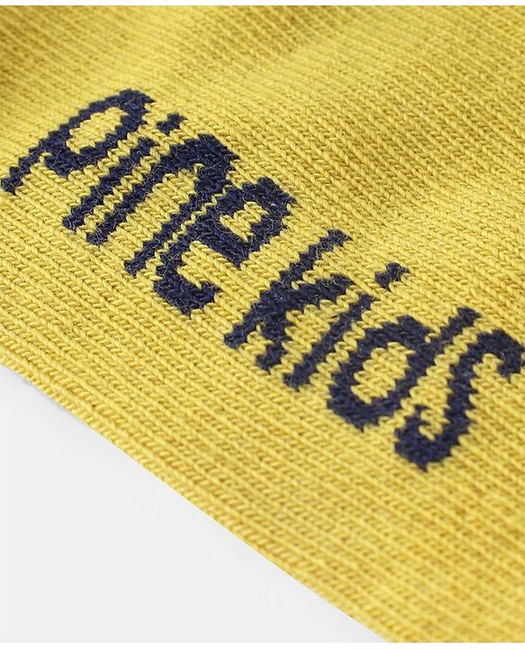 Pine Kids Ankle Length Socks Printed Pack Of 2 - Yellow & Blue