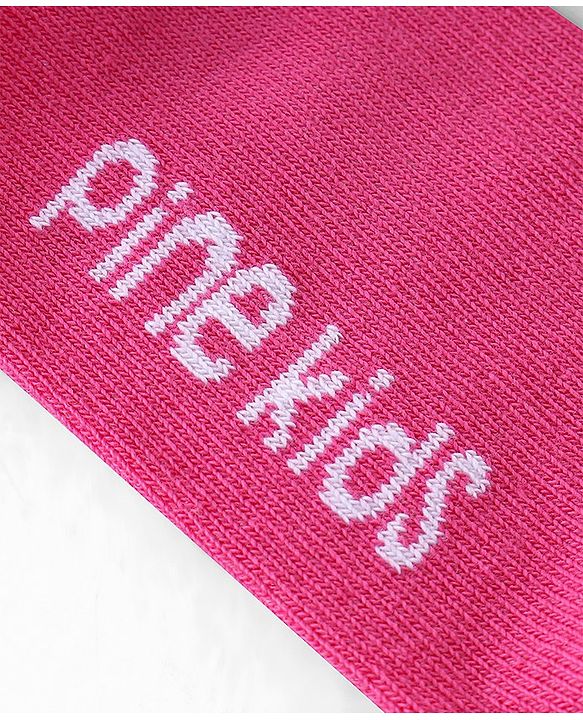 Pine Kids Ankle Length Printed Socks Striped Pack of 3 - Orange & Pink