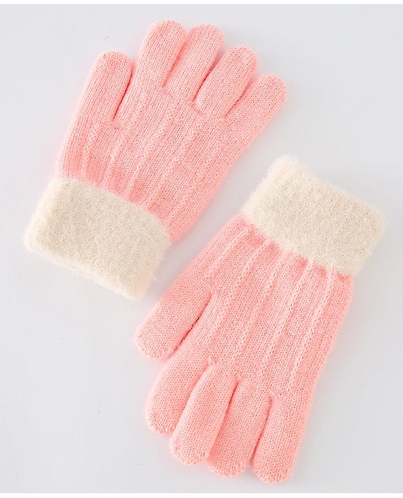 Babyhug Gloves With Rabbit Patch - Navy Blue