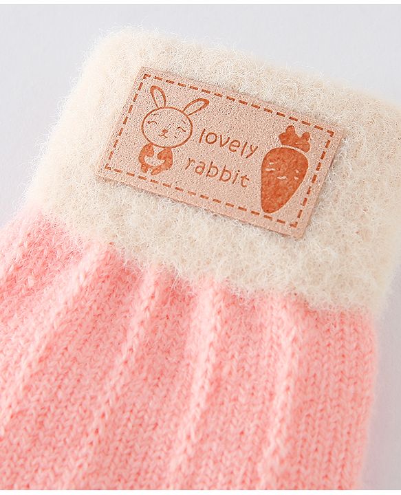Babyhug Gloves With Rabbit Patch - Navy Blue