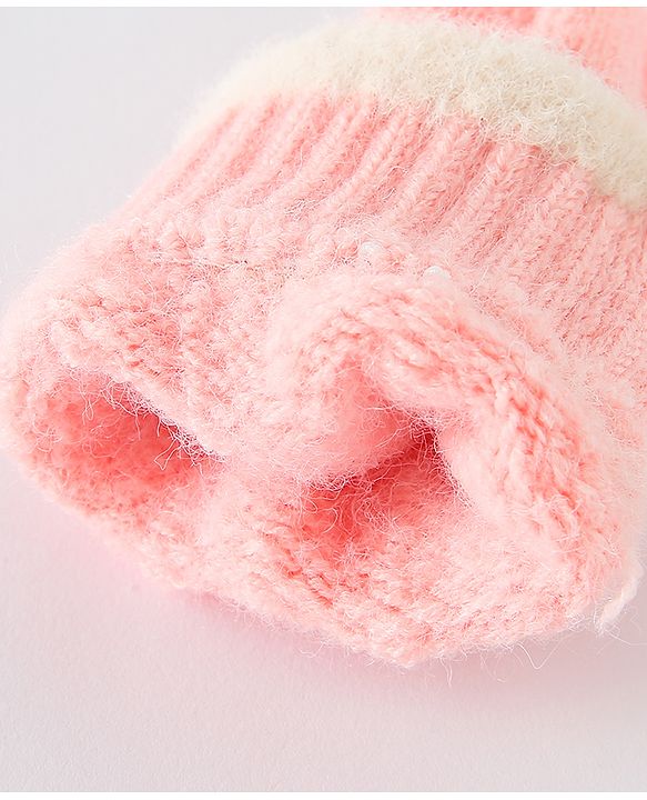Babyhug Gloves With Rabbit Patch - Navy Blue