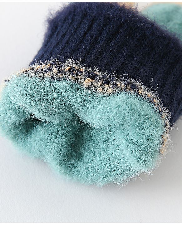 Babyhug Gloves With Crocodile Patch - Green