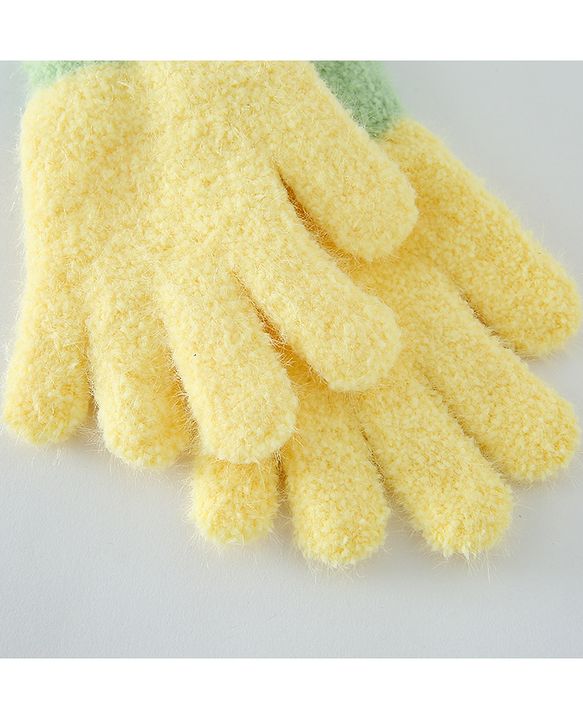 Babyhug Color Block Gloves - Yellow