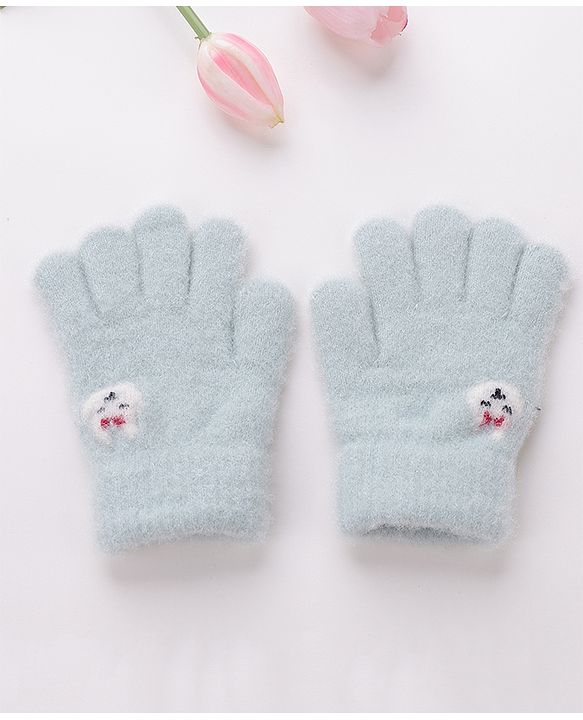 Babyhug Bunny Design Gloves - Light Green