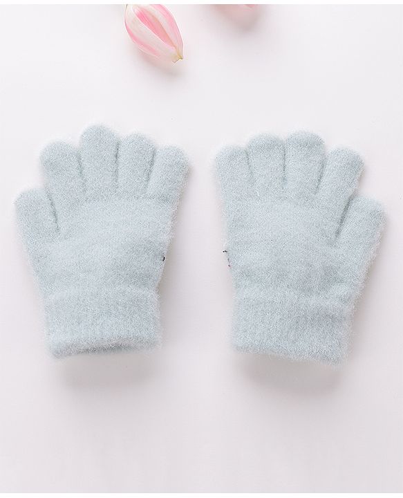 Babyhug Bunny Design Gloves - Light Green