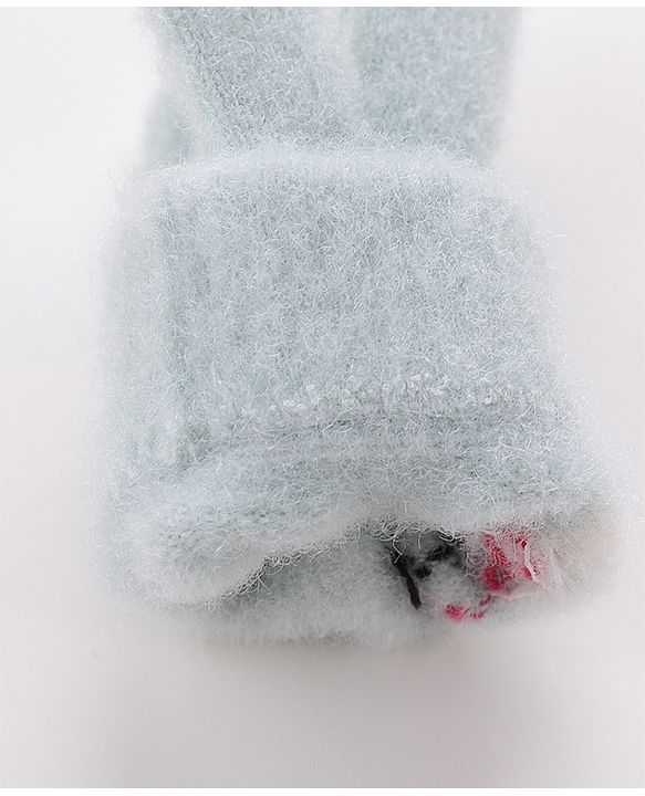 Babyhug Bunny Design Gloves - Light Green
