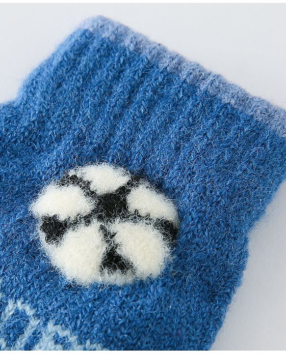 Babyhug Gloves With Football Design - Dark Blue