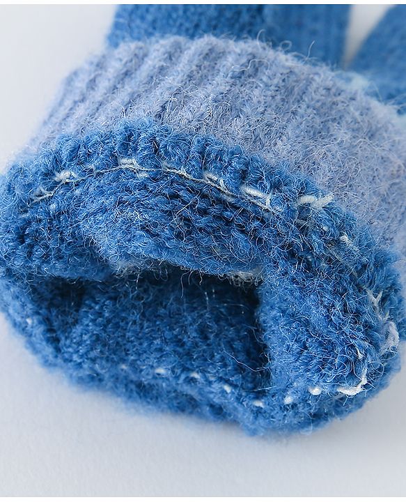 Babyhug Gloves With Football Design - Dark Blue
