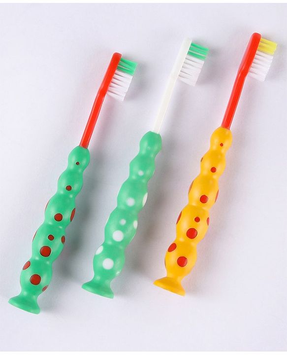 Babyhug Baby Junior Toothbrush Pack of 3 - color and print may vary
