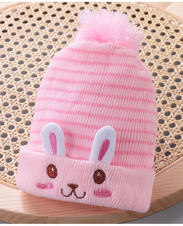 Babyhug Woolen Cap Pink - Diameter 11.5 cm