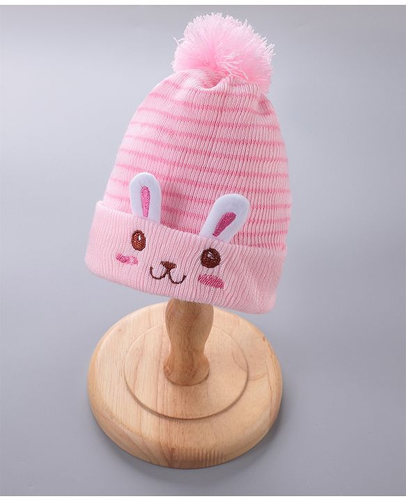 Babyhug Woolen Cap Pink - Diameter 11.5 cm