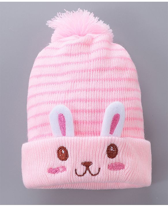 Babyhug Woolen Cap Pink - Diameter 11.5 cm